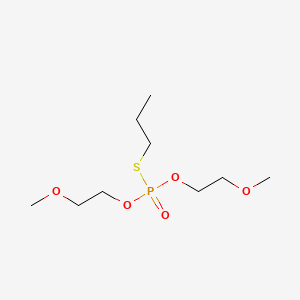 molecular formula C9H21O5PS B14462605 Phosphorothioic acid, O,O-bis(2-methoxyethyl) S-propyl ester CAS No. 72197-81-0
