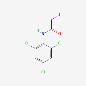 molecular formula C8H5Cl3INO B14462629 Acetanilide, 2-iodo-2',4',6'-trichloro- CAS No. 73623-40-2