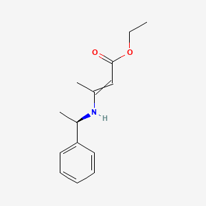 molecular formula C14H19NO2 B14462632 Ethyl 3-{[(1R)-1-phenylethyl]amino}but-2-enoate CAS No. 73148-41-1