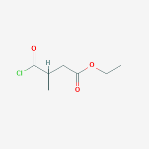 molecular formula C7H11ClO3 B14462634 Ethyl 4-chloro-3-methyl-4-oxobutanoate CAS No. 65959-41-3