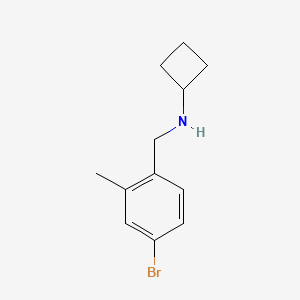 molecular formula C12H16BrN B1446265 N-[(4-溴-2-甲基苯基)甲基]环丁胺 CAS No. 1854520-18-5