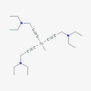 molecular formula C22H39N3Sn B14462679 3,3',3''-(Methylstannanetriyl)tris(N,N-diethylprop-2-yn-1-amine) CAS No. 70760-46-2