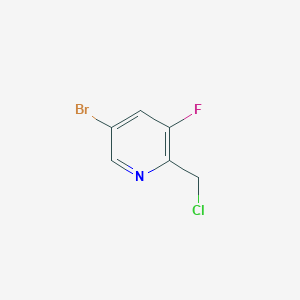 molecular formula C6H4BrClFN B1446268 5-Bromo-2-(chloromethyl)-3-fluoropyridine CAS No. 1227496-51-6