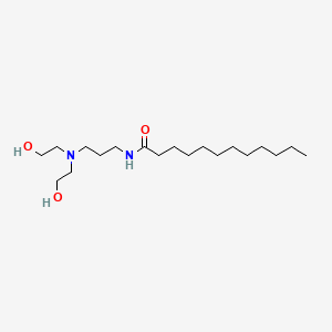 molecular formula C19H40N2O3 B14462685 Dodecanamide, N-[3-[bis(2-hydroxyethyl)amino]propyl]- CAS No. 66161-63-5