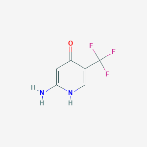 molecular formula C6H5F3N2O B1446273 2-Amino-4-hydroxy-5-(trifluoromethyl)pyridine CAS No. 1227581-73-8