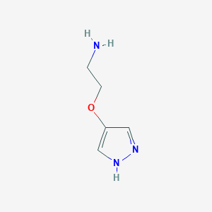 molecular formula C5H9N3O B1446277 2-(1H-pyrazol-4-yloxy)ethan-1-amine CAS No. 1894310-73-6