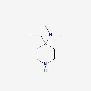 molecular formula C9H20N2 B1446278 4-乙基-N,N-二甲基哌啶-4-胺 CAS No. 1823944-23-5