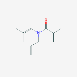molecular formula C11H19NO B144628 Propanamide,  2-methyl-N-(2-methyl-1-propenyl)-N-2-propenyl-  (9CI) CAS No. 135535-73-8