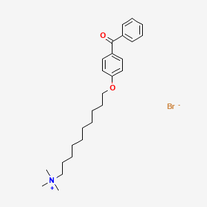 molecular formula C26H38BrNO2 B14462859 10-(4-Benzoylphenoxy)-N,N,N-trimethyldecan-1-aminium bromide CAS No. 73603-50-6