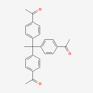 molecular formula C26H24O3 B14462881 1,1',1''-[Ethane-1,1,1-triyltri(4,1-phenylene)]tri(ethan-1-one) CAS No. 65740-05-8