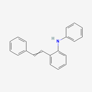 molecular formula C20H17N B14462887 N-Phenyl-2-(2-phenylethenyl)aniline CAS No. 67345-80-6
