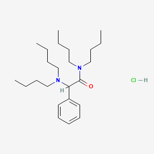 molecular formula C24H43ClN2O B14462893 N,N-Dibutyl-2-(dibutylamino)-2-phenylacetamide hydrochloride CAS No. 73664-39-8