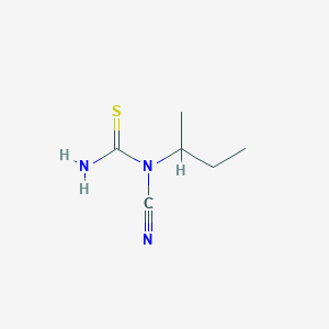 molecular formula C6H11N3S B14462895 N-Butan-2-yl-N-cyanothiourea CAS No. 68695-78-3