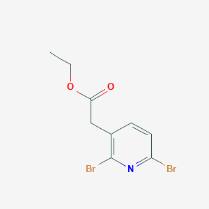 molecular formula C9H9Br2NO2 B1446290 Ethyl 2,6-dibromopyridine-3-acetate CAS No. 1803717-37-4