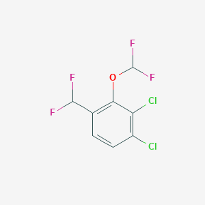 molecular formula C8H4Cl2F4O B1446291 3,4-Dichloro-2-(difluoromethoxy)benzodifluoride CAS No. 1803787-83-8