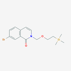 molecular formula C15H20BrNO2Si B1446293 2-((2-(Trimethylsilyl)ethoxy)methyl)-7-bromoisoquinolin-1(2H)-one CAS No. 1337880-08-6