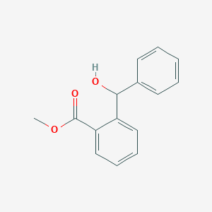 molecular formula C15H14O3 B14462947 Benzoic acid, 2-(hydroxyphenylmethyl)-, methyl ester CAS No. 73472-90-9