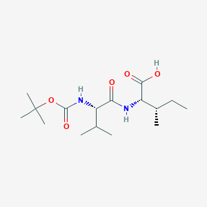 molecular formula C16H30N2O5 B14462959 N-(tert-Butoxycarbonyl)-L-valyl-L-isoleucine CAS No. 66024-28-0