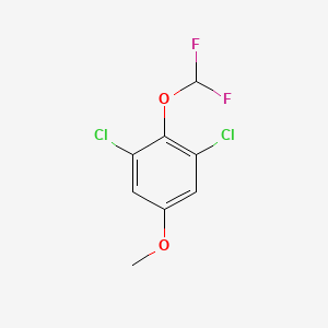 molecular formula C8H6Cl2F2O2 B1446296 3,5-Dichloro-4-(difluoromethoxy)anisole CAS No. 1804936-54-6