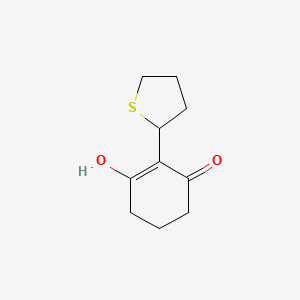 molecular formula C10H14O2S B14462964 3-Hydroxy-2-(thiolan-2-yl)cyclohex-2-en-1-one CAS No. 65782-07-2