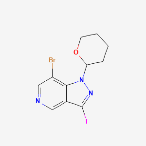 7-Bromo-3-iodo-1-(tetrahydro-2H-pyran-2-yl)-1H-pyrazolo[4,3-c]pyridine
