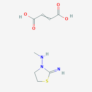 molecular formula C8H13N3O4S B14463020 but-2-enedioic acid;2-imino-N-methyl-1,3-thiazolidin-3-amine CAS No. 65993-80-8