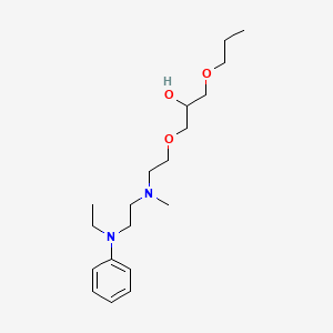 molecular formula C19H34N2O3 B14463057 6-Methyl-3-phenyl-9,13-dioxa-3,6-diazahexadecan-11-OL CAS No. 65974-97-2