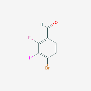 molecular formula C7H3BrFIO B1446309 4-Bromo-2-fluoro-3-iodobenzaldehyde CAS No. 1809158-07-3