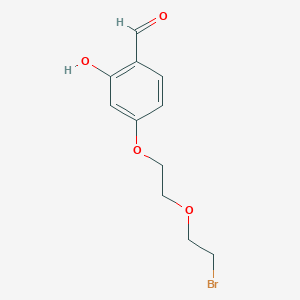 molecular formula C11H13BrO4 B1446312 4-(2-(2-Bromoethoxy)ethoxy)-2-hydroxybenzaldehyde CAS No. 1942058-14-1