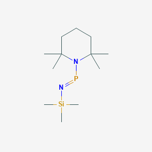 molecular formula C12H27N2PSi B14463141 Piperidine, 2,2,6,6-tetramethyl-1-[[(trimethylsilyl)imino]phosphino]- CAS No. 72821-01-3