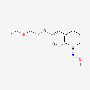 molecular formula C14H19NO3 B14463158 N-[6-(2-Ethoxyethoxy)-3,4-dihydronaphthalen-1(2H)-ylidene]hydroxylamine CAS No. 66361-90-8
