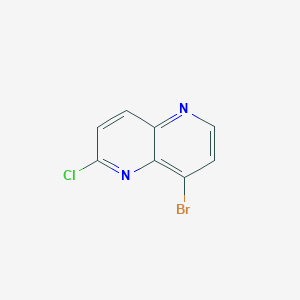molecular formula C8H4BrClN2 B1446316 8-溴-2-氯-1,5-萘啶 CAS No. 1823880-71-2