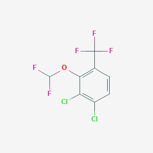 molecular formula C8H3Cl2F5O B1446317 3,4-Dichloro-2-(difluoromethoxy)benzotrifluoride CAS No. 1803713-27-0