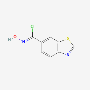 B1446318 N-Hydroxybenzo[d]thiazole-6-carbimidoyl chloride CAS No. 1956426-73-5