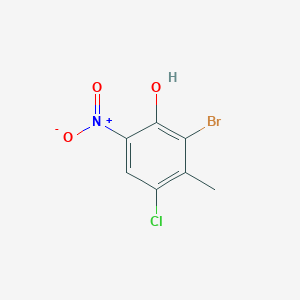 molecular formula C7H5BrClNO3 B1446319 2-Bromo-4-chloro-3-methyl-6-nitro-phenol CAS No. 55229-54-4