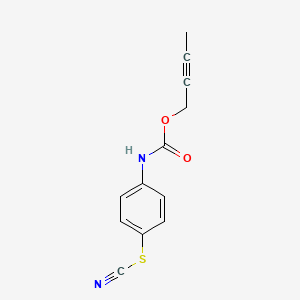 molecular formula C12H10N2O2S B14463193 Carbanilic acid, 4-thiocyanato-2-butynyl ester CAS No. 73623-23-1
