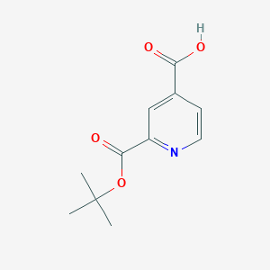 molecular formula C11H13NO4 B1446321 2-[(Tert-butoxy)carbonyl]pyridine-4-carboxylic acid CAS No. 1955507-43-3