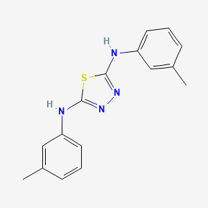 molecular formula C16H16N4S B14463213 N~2~,N~5~-Bis(3-methylphenyl)-1,3,4-thiadiazole-2,5-diamine CAS No. 67420-00-2