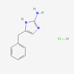molecular formula C10H12ClN3 B1446328 5-苄基-1H-咪唑-2-胺盐酸盐 CAS No. 862254-42-0