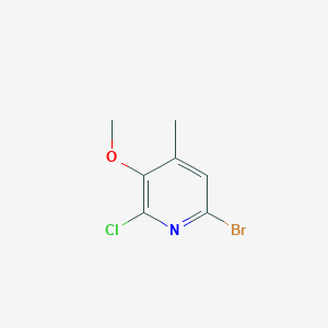 B1446330 6-Bromo-2-chloro-3-methoxy-4-methylpyridine CAS No. 1403764-97-5