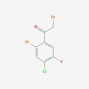 molecular formula C8H4Br2ClFO B1446332 2'-Bromo-4'-chloro-5'-fluorophenacyl bromide CAS No. 1807121-36-3