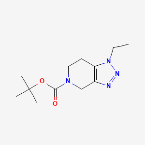 molecular formula C12H20N4O2 B1446336 tert-Butyl 1-ethyl-6,7-dihydro-1H-[1,2,3]triazolo[4,5-c]pyridine-5(4H)-carboxylate CAS No. 1445951-79-0