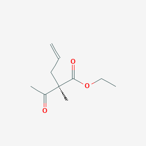 molecular formula C10H16O3 B14463367 Ethyl (2R)-2-acetyl-2-methylpent-4-enoate CAS No. 73553-37-4