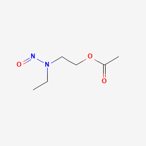 molecular formula C6H12N2O3 B14463380 2-(Ethylnitrosoamino)ethanol acetate CAS No. 65986-78-9