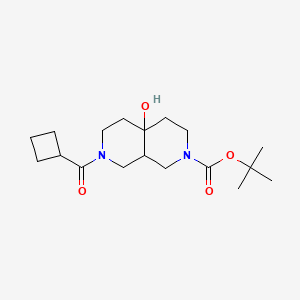 molecular formula C18H30N2O4 B1446339 tert-Butyl 7-(cyclobutylcarbonyl)-4a-hydroxyoctahydro-2,7-naphthyridine-2(1H)-carboxylate CAS No. 2096985-98-5