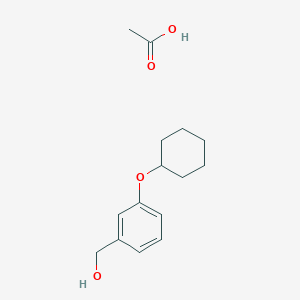 molecular formula C15H22O4 B14463433 Acetic acid;(3-cyclohexyloxyphenyl)methanol CAS No. 67698-57-1