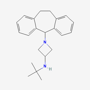 molecular formula C22H28N2 B14463505 N-tert-butyl-1-(2-tricyclo[9.4.0.03,8]pentadeca-1(15),3,5,7,11,13-hexaenyl)azetidin-3-amine CAS No. 73855-84-2