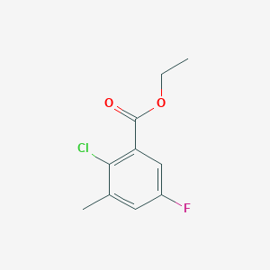 molecular formula C10H10ClFO2 B1446351 Ethyl 2-chloro-5-fluoro-3-methylbenzoate CAS No. 1807207-97-1