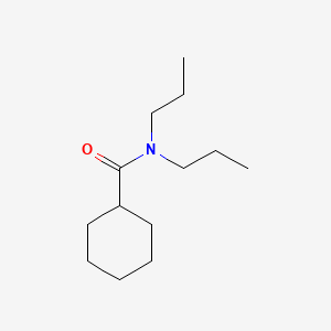 molecular formula C13H25NO B14463515 N,N-Dipropylcyclohexanecarboxamide CAS No. 67013-94-9