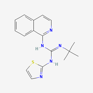 molecular formula C17H19N5S B14463549 Guanidine, 1-tert-butyl-2-(1-isoquinolinyl)-3-(2-thiazolyl)- CAS No. 72041-88-4